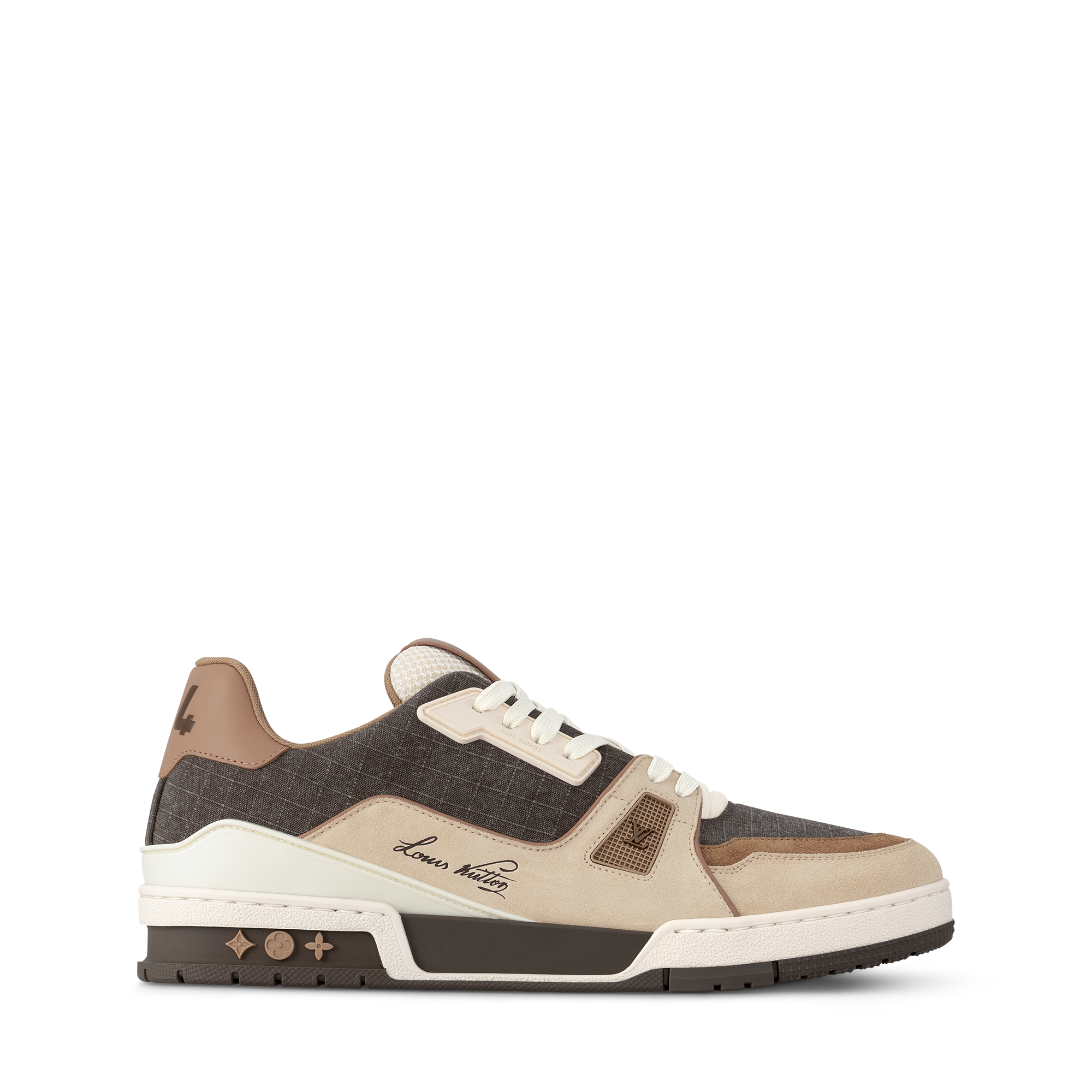Louis Vuitton ローファー ホワイト/ブラウン Louis Vuitton LV Trainer White Moka Brown Men's - 1ACV5P - US